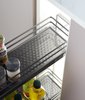 Slim Nano-Plated Side Pull-Out Storage Basket