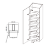 Premium Tall Pull-Out Storage Unit — 6 Adjustable Shelves