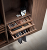 Luxury Walnut-Lined Modular Jewelry Drawer Organizer