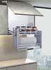 Pull Down Wall Cabinet Dish Basket with Upper Spice Shelf