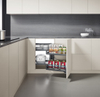 Grey Glass Magic Corner Pull Out Basket for Kitchen Cabinet