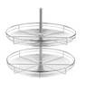 360 degree rotating round corner storage basket detail