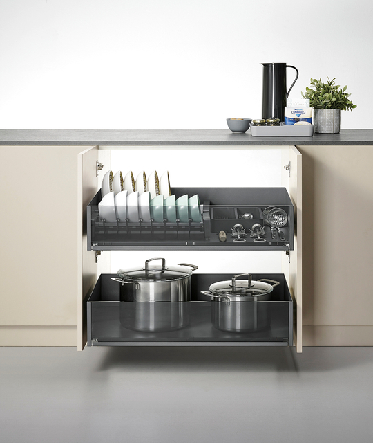 Multi-Function Soft-Close Pull-out Bowl & Dish Organizer Basket