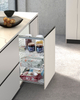 Slim Pull Out Kitchen Basket, 3-Tier Narrow Cabinet Organizer