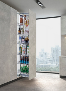 A341 Kitchen Tall Cabinet Pull Out Basket Multi-Layer Food Storage Rack