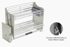 Double Layer Pull Down Dish Basket with Side Cup Holder