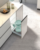 Round Wire Pull-Out Basket for Narrow Base Cabinet Tableware Storag