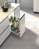2-Shelf Narrow Pull-Out Drawer Basket for Kitchen Base Cabinet Storage