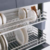 Automatic Electric Elevator Dish And Bowl Basket With Adjustable Cabinet Fitting