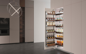 Dual-Motion Tall Pull-out Pantry System for Double-door Cabinets