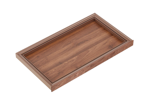 Walnut-Frame Glide-Out Organizer Tray