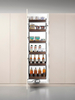 Luxury Full-Extension Tall Pull-out Pantry System with Walnut/Glass Panels