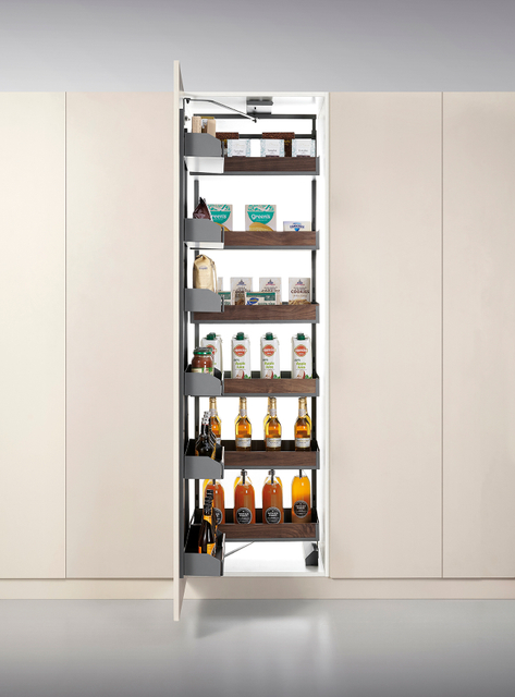 Dual-Motion Tall Pull-out Pantry System for Double-door Cabinets