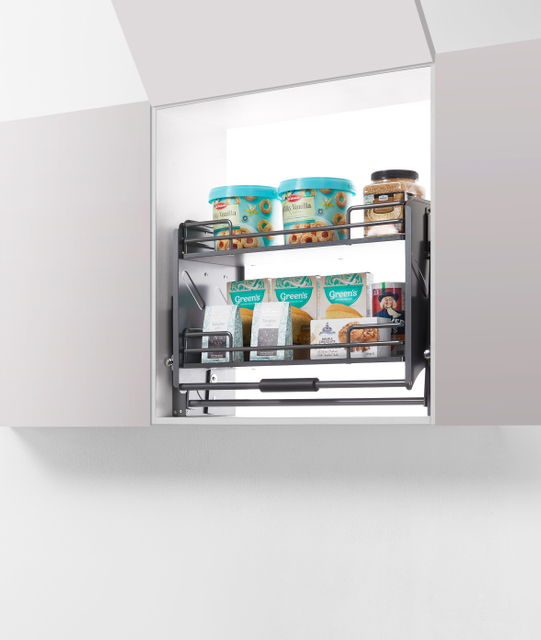 Soft-Lift Nano-Plated Pull-Down Elevator Basket