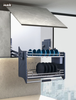 Double Layer Pull Down Wall Cabinet Dish Basket with Mixed Plate Rack