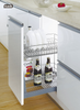 2-Tier Drawer Basket with Upper Plate Rack & Lower Storage Shelf