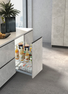 3-Tier Multipurpose Pull-Out Drawer Basket with Bottle Holder