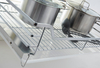 Square Bar Pull-Out Pot & Pan Basket with Lid Divider for Base Cabinet