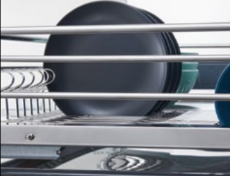 Flat Wire Bowl & Dish Pull-Out Basket with Cutlery Box for Base Cabinet