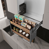 Kitchen Cabinet Iron Storage Shelves Pull Down Basket