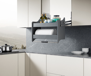 Soft-Lift Pull-Down Storage Basket for Kitchen Wall Units