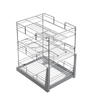 3-Tier Multipurpose Pull-Out Drawer Basket with Bottle Holder