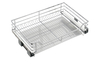 Square Bar Pull-Out Pot & Pan Basket with Lid Divider for Base Cabinet