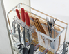 Pull-Out Multifunction Drawer Basket with Utensil Hooks & Cutlery Box
