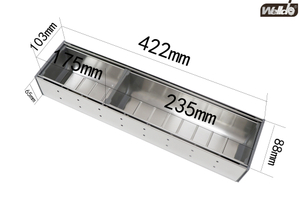 Stainless Steel Cutlery Tray Drawer Organizer for Kitchen Cabinets