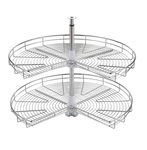 270 degree swivel basket installed in kitchen corner cabinet