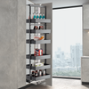Adjustable 180° Rotating Tall Larder Pull-Out Storage Basket System