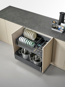 Multi-Function Soft-Close Pull-out Bowl & Dish Organizer Basket