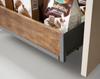 Premium Front-Panel Pull-out Dish & Cookware Storage Basket (Walnut Design)