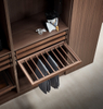 Walnut-Frame Smooth-Glide Pull-Out Trouser Rack
