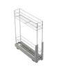 2-Tier Narrow Pull-Out Bottle & Spice Basket for Kitchen Base Cabinet