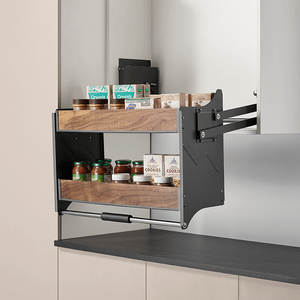 Kitchen Cabinet Iron Storage Shelves Pull Down Basket