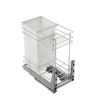 Pull-Out Rice Bag Storage Basket with Side Shelf for Kitchen Cabinet