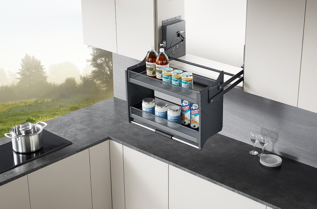 Electric Lift Up Kitchen Cabinet Elevator Basket System