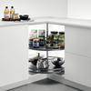 Kitchen Cabinet 360 Degree Rotating Corner Basket Organizer