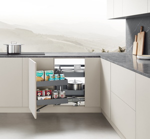 CornerMaster Dual-Side Swing-Out Storage System for Modular Kitchens