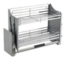 Pull Down Wall Cabinet Dish Basket with Lift Mechanism