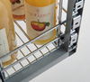 Pull-Out Rice Bag Storage Basket with Side Shelf for Kitchen Cabinet