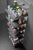 full height kitchen pantry pull out basket with multiple layers