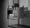 Kitchen Wall Cabinet Pull Down Basket Organizer for Upper Cabinet Storage