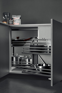 Modern soft close kitchen corner pull out basket for blind corner cabinet