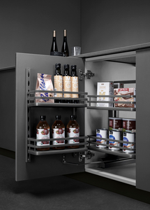 Kitchen Cabinet Pull Out Basket Organizer for Base Cabinet Storage