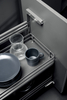 Soft close corner basket with smooth sliding system for kitchen cabinet