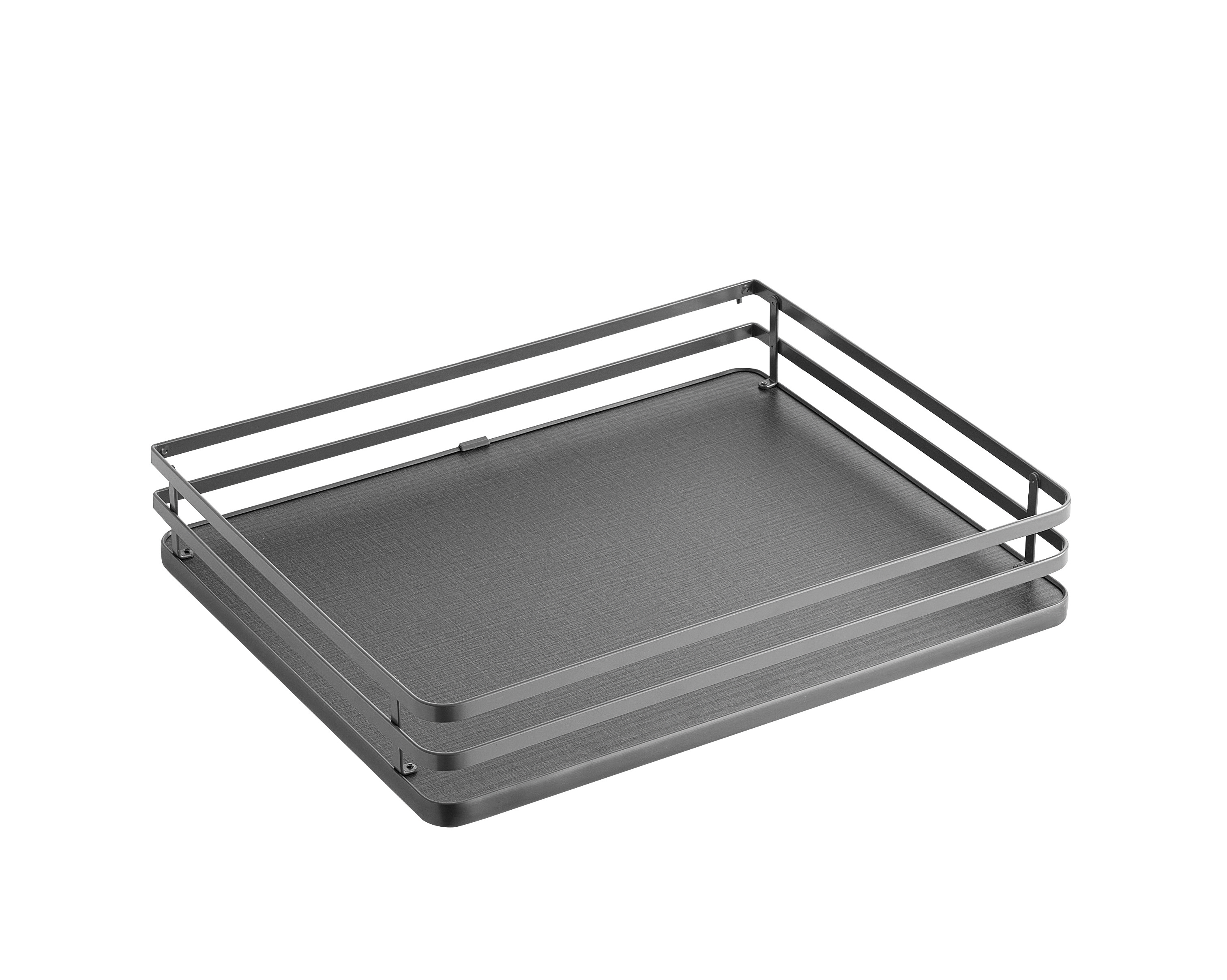 Pull-out pantry basket sliding system for kitchen cabinet hardware
