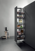 Soft close tall pantry pull out basket for modern kitchen cabinet storage