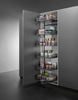 Door mounted tall cabinet pull out pantry organizer for kitchen storage